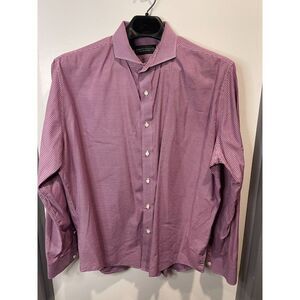 Knot Standard Mens Cotton LS Button Up Red White Check‎ Shirt Size XL